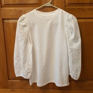 NWT A New Day Fresh White 3/4 Sleeve XS Blouse